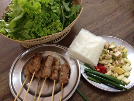 Thai style Nam Nueng a healthy Vietnamese foodの素材