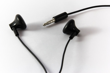 Headsets for smart phones.A device for connecting the audio signal.の写真素材