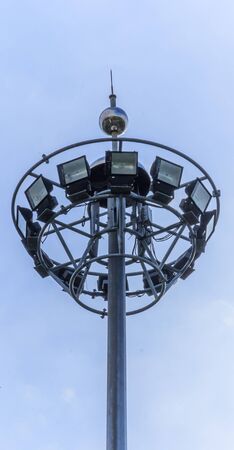 Light poles.For lighting at night. Seen on the streets and parks.の写真素材
