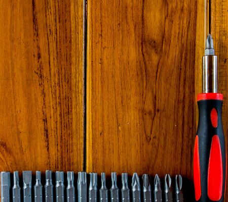 Screwdriver set  is equipment for technicians.Focus Screwdriver in the  image. Select focusの写真素材