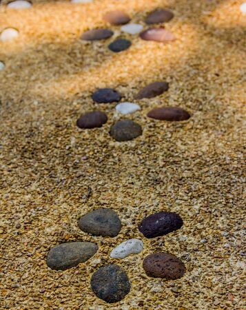 Stone flowers. Stone led the Rams to a flower in the grandsの写真素材