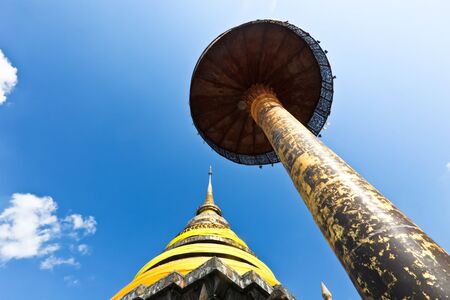 Northern Thai Pagoda that contain Buddha's relicsの写真素材