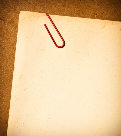 Vintage paper with Paper clipの写真素材