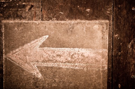vintage chalk arrow signの写真素材