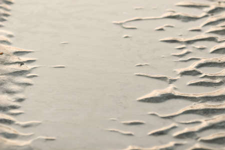 sand ripples on beachの写真素材