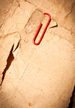 Vintage paper with Paper clipの写真素材