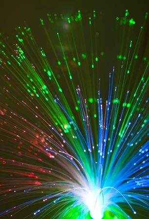 Optical fiber lighting   Communication conceptの写真素材