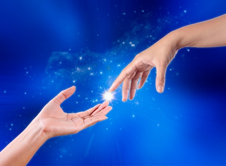 Hand try to touch