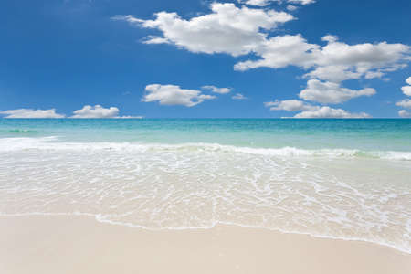 White sand and blue skyの写真素材
