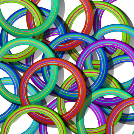 stack of color circlesの写真素材