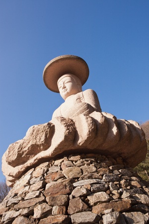 Korea stone buddhaの写真素材