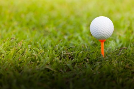 Golf ball on a Teeの写真素材