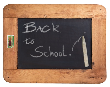 Black board Wooden frame  with back to schoolの写真素材