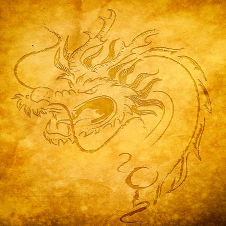 Calendar 2012, year of dragon , Januaryの写真素材