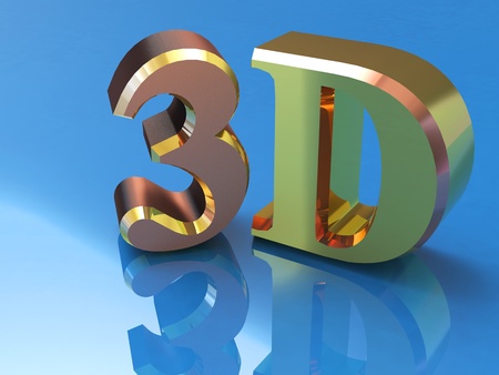 shiny golden 3d wordの写真素材