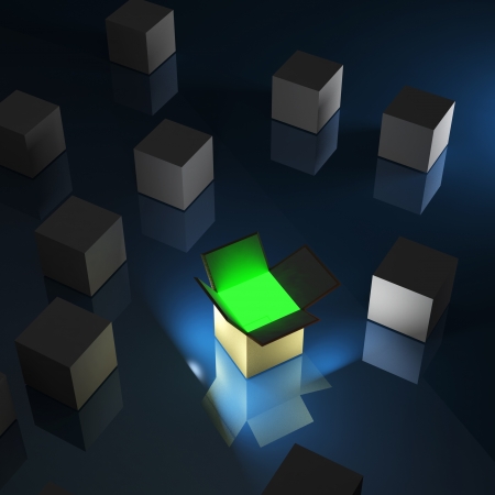 Open lighting box