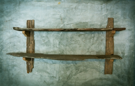 Wooden shelfの写真素材