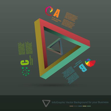 Modern info graphic infinite triangle  style Option banner.  の写真素材