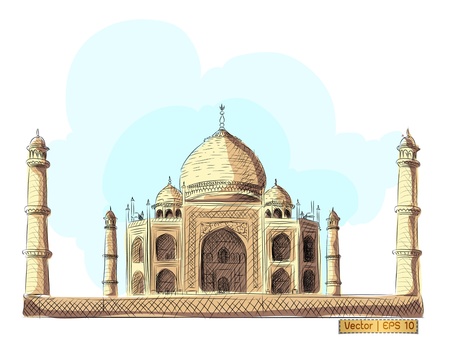 World famous landmark collection : The Taj Mahal, Indiaの写真素材