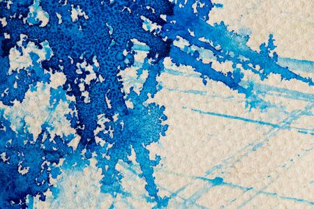 hires close up water color painting on watercolor paper texture using for backgroundの写真素材