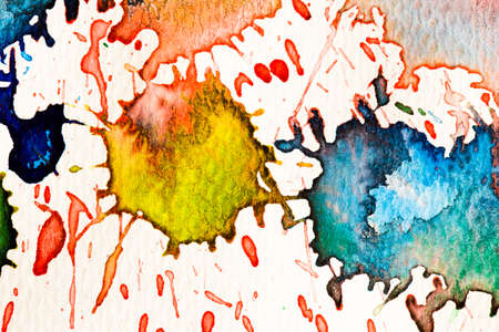 hires close up water color painting on watercolor paper texture using for backgroundの写真素材