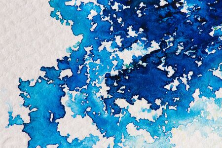 hires close up water color painting on watercolor paper texture using for backgroundの写真素材