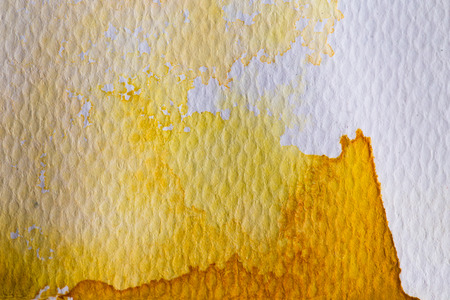hi-res close up water color painting on watercolor paper texture using for backgroundの写真素材