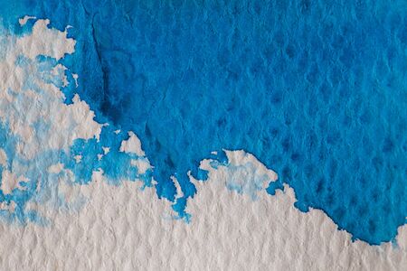 hi-res close up water color painting on watercolor paper texture using for backgroundの写真素材