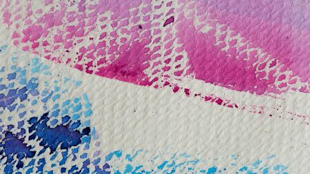 hi-res close up water color painting on watercolor paper texture using for backgroundの写真素材
