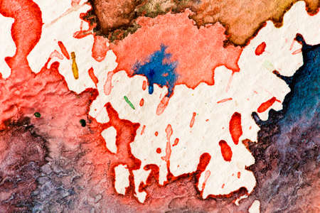hires close up water color painting on watercolor paper texture using for backgroundの写真素材