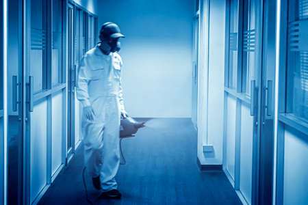 coronavirus covid 19 infected patient in quarantine room. The control of the virus. World Health Organization WHO introduced new official name for Coronavirus disease named COVID-19.の写真素材