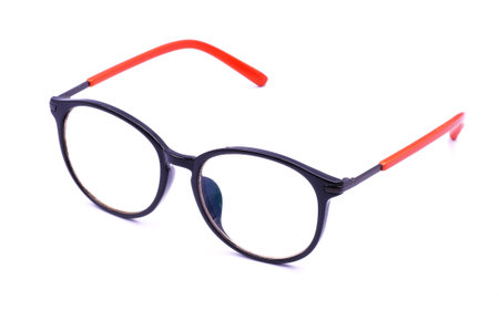Stylish glasses isolated on white background. Fashionable eyeglasses