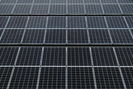 Solar panels and wind power generation and aerial photo of new energy solar photovoltaic panels...