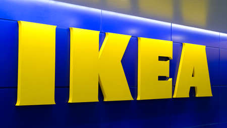 Bangkok, Thailand - Sep 13, 2020 : IKEA branch on a warehouse in Thailand. IKEA sign at store. The...