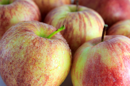 Yummy pile of apples in a market