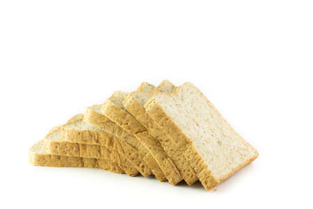 sliced Whole wheat bread isolated on white background