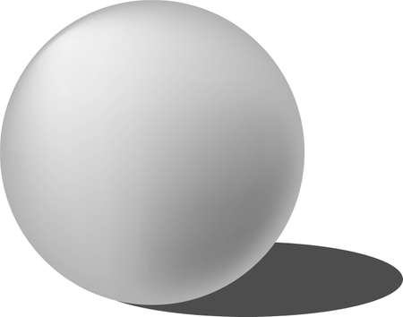 Sphere White 3D Vector Ball.のイラスト素材