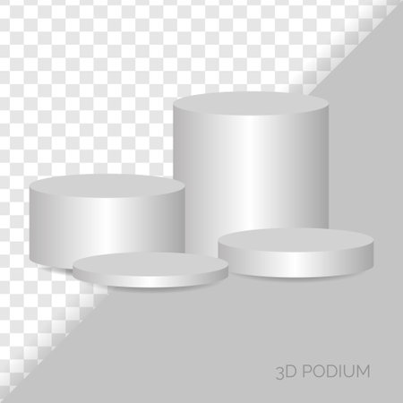 3d metallic stage, background for products display podium scene, stand to show cosmetic products.のイラスト素材