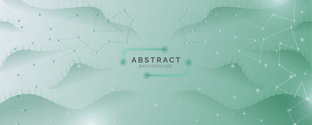 Abstract modern colourful liquid shape background, template for website, banner art, poster design, sea green gradient wallpaper, vector illustrationのイラスト素材