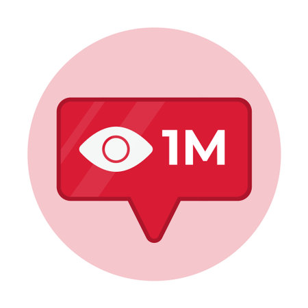 Speech bubble million views, vision or lens icon vector illustration