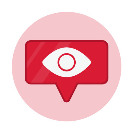 Speech bubble views, vision or lens icon vector illustrationのイラスト素材