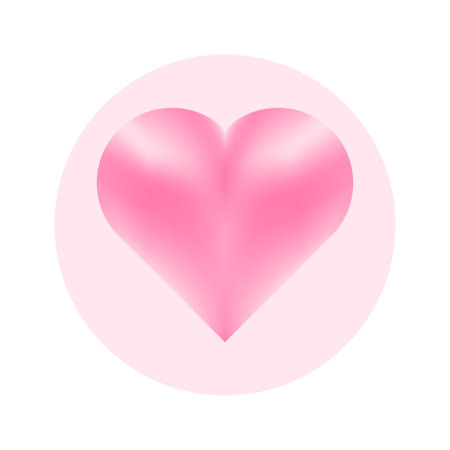 Pink heart clip art vector illustration artのイラスト素材