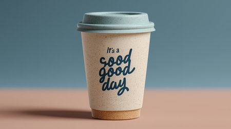 Coffee to go. Take away coffee cup. 3d renderingの素材
