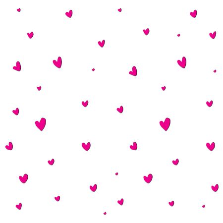 Pink heart, white background for banner background, print media, fabric print templates Valentine's...