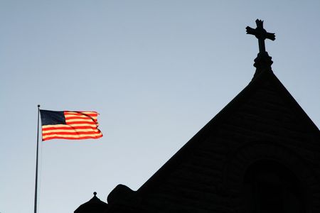 God Bless America - Churchの写真素材