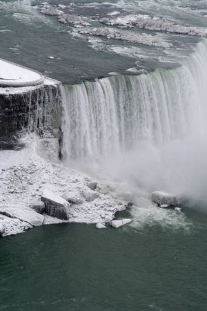 Niagara Falls in the Winter - Horseshoe Fallsの写真素材