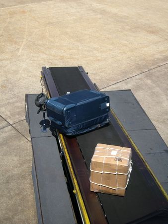 Delivery of Airplane Luggage and Packagesの写真素材