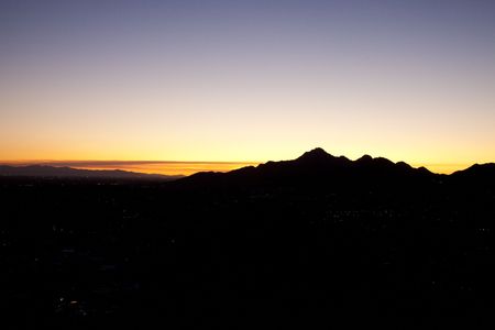 View from Phoenix Mountains Preserve in Arizonaの写真素材