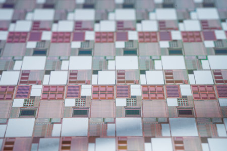 Silicon wafer for manufacturing semiconductor of integrated circuit.