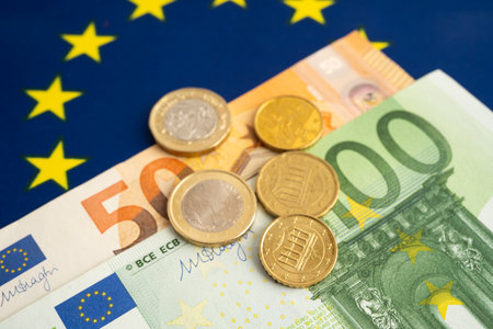 Euro banknote cash money, finance economic banking business exchange market.